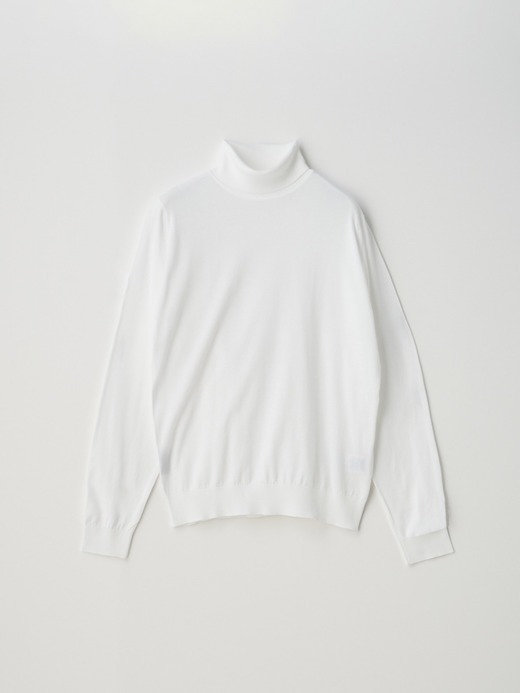 Long sleeved Turtle neck Pullover | HAWLEY | 30G STANDARD FIT 詳細画像 WHITE 1