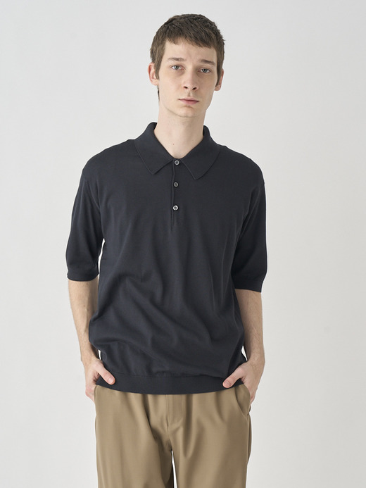 Polo Shirt | ISIS | 30G EASY FIT 詳細画像 BLACK 1