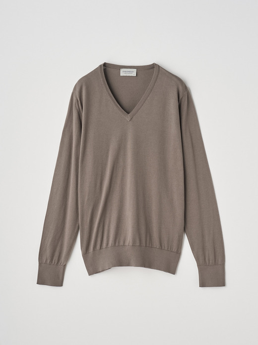 V-neck Long sleeved Sweater | JULIE | 30G MODERN FIT  詳細画像 BEIGE MUSK 1