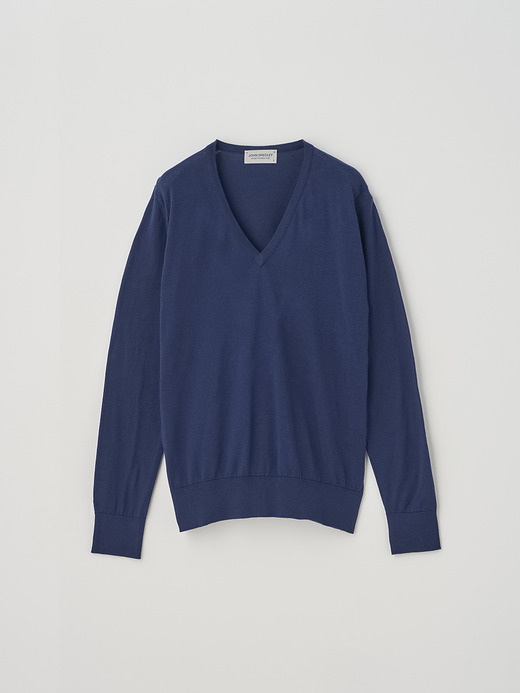 V-neck Long sleeved Sweater | JULIE | 30G MODERN FIT  詳細画像 FRENCH NAVY 1
