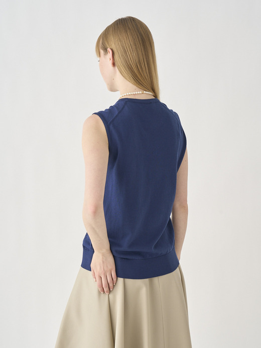 Round neck Sleeveless Top | KERRY | 30G MODERN FIT 詳細画像 FRENCH NAVY 4