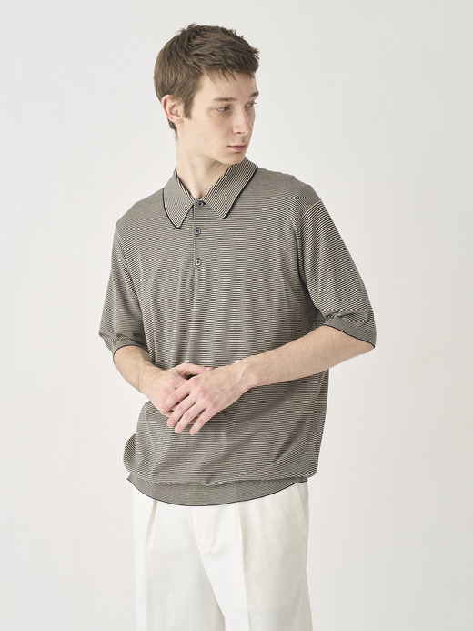 Striped Polo Shirt | KYSON | 30G EASY FIT 詳細画像 NO19(KYSON) 1