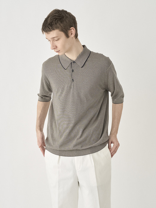 Striped Polo Shirt | KYSON | 30G EASY FIT 詳細画像 NO19(KYSON) 3