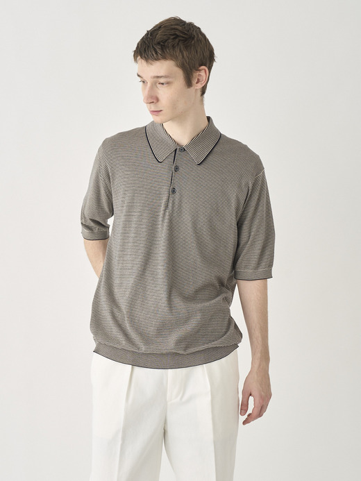 Striped Polo Shirt | KYSON | 30G EASY FIT 詳細画像 NO19(KYSON) 4
