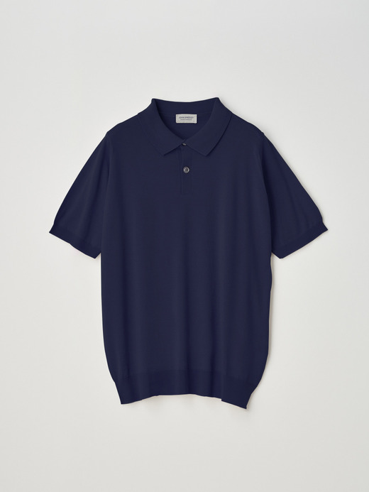 [Anglo Indian Gauze] Short sleeved Polo Shirt | LEYBURN | 30G EASY FIT 詳細画像 NAVY 1