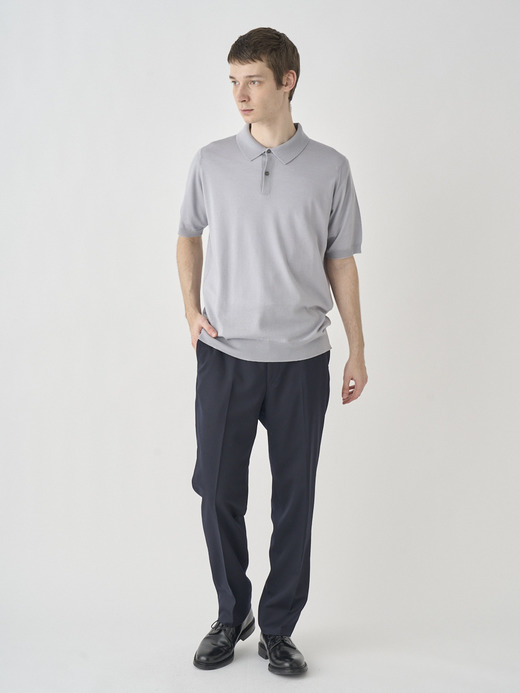 [Anglo Indian Gauze] Short sleeved Polo Shirt | LEYBURN | 30G EASY FIT 詳細画像 SILVER BIRCH 5