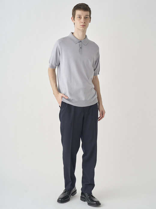 [Anglo Indian Gauze] Short sleeved Polo Shirt | LEYBURN | 30G EASY FIT 詳細画像 SILVER BIRCH 6