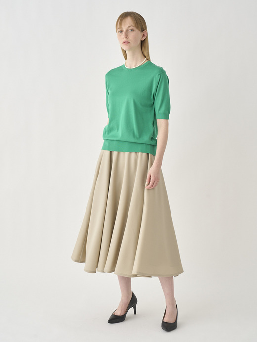 Round neck Short sleeved Sweater | NELL | 30G MODERN FIT 詳細画像 GREEN FLARE 6