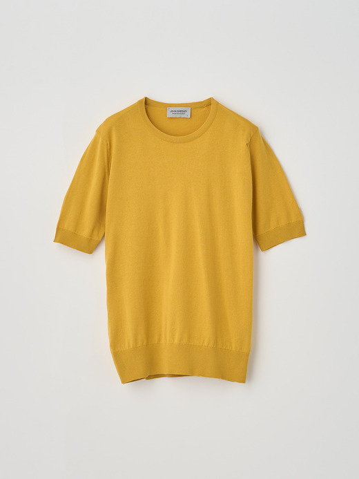 Round neck Short sleeved Sweater | NELL | 30G MODERN FIT 詳細画像 LEMON ZEST 1