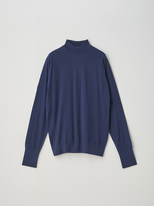 Mock turtle neck Long sleeved Pullover | OAKDALE | 30G EASY FIT 詳細画像 FRENCH NAVY 1
