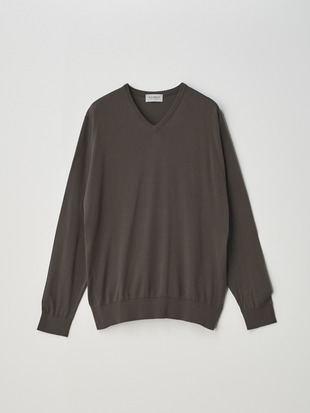 High V-neck Long sleeved Pullover | OSMOND | 30G MODERN FIT