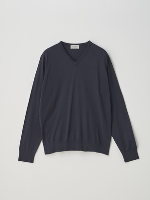 High V-neck Long sleeved Pullover | OSMOND | 30G MODERN FIT