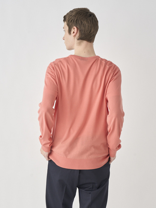 High V-neck Long sleeved Pullover | OSMOND | 30G MODERN FIT 詳細画像 CORAL 6