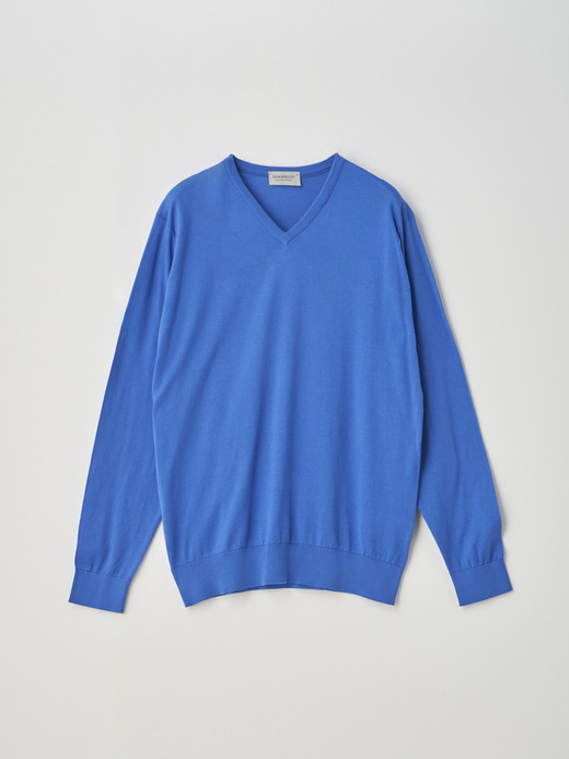 High V-neck Long sleeved Pullover | OSMOND | 30G MODERN FIT 詳細画像 ELECTRIC BLUE 1