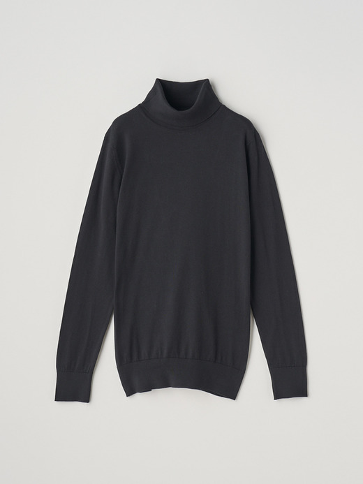 Turtle neck Long sleeved Sweater | PIMLICO | 30G SLIM FIT 詳細画像 BLACK 1