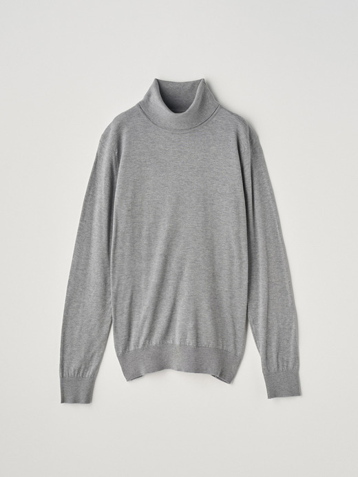 Turtle neck Long sleeved Sweater | PIMLICO | 30G SLIM FIT 詳細画像 SILVER 2