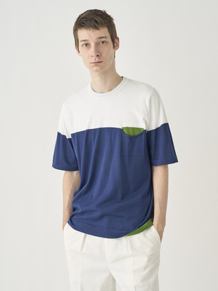 Crew neck Colour blocked T-shirt | 30G EASY FIT