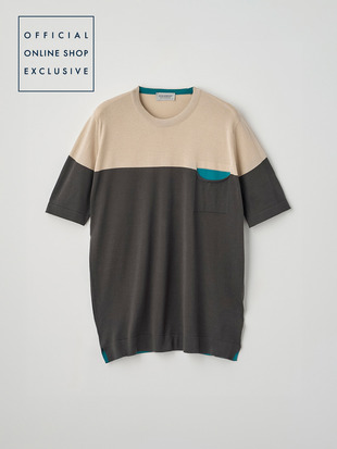 Crew neck Colour blocked T-shirt | 30G EASY FIT