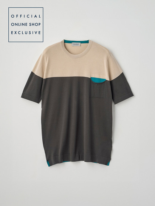 Crew neck Colour blocked T-shirt | 30G EASY FIT 詳細画像 NO6(REYNOLDS) 1