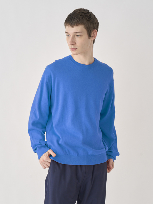 Crew neck Long sleeved Pullover | S4577 | 24G SWEATER SERIES 詳細画像 ELECTRIC BLUE 2