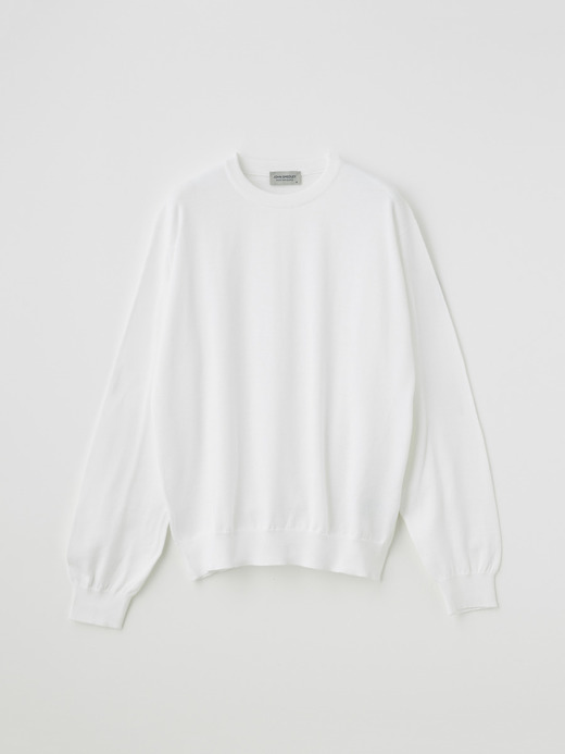 Crew neck Long sleeved Pullover | S4577 | 24G SWEATER SERIES 詳細画像 WHITE 1