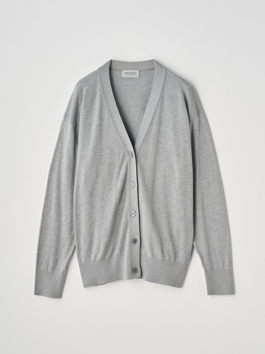 V-neck Long sleeved Cardigan | S4620 | 30G COMMON FIT 詳細画像 SILVER 2