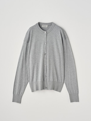 Crew neck Long sleeved Cardigan | S4622 | 30G COMMON FIT