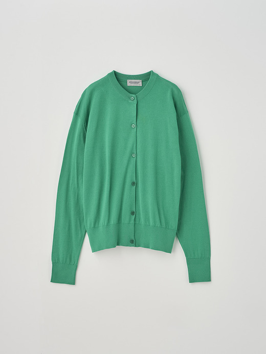 Crew neck Long sleeved Cardigan | S4622 | 30G COMMON FIT 詳細画像 GREEN FLARE 1