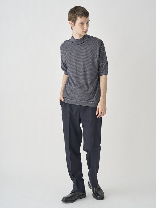 Striped Mock turtle neck Short sleeved Pullover | S4630 | 30G 詳細画像 NO5(S4630) 10
