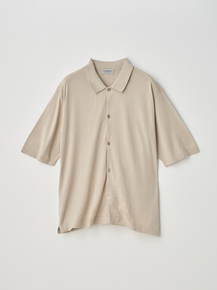  Short sleeved Welt hem Shirt Cardigan | S4674 | 30G