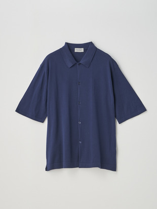  Short sleeved Welt hem Shirt Cardigan | S4674 | 30G