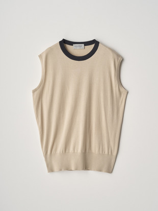 Crew neck Bicolour Sleeveless Top | S4682 | 30G