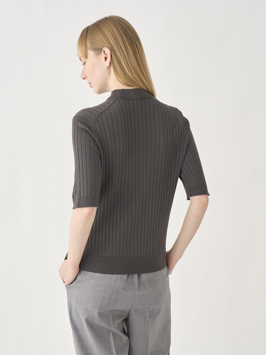 Mock turtle neck Short sleeved Rib Sweater | S4684 | 30G 詳細画像 CHOCOLAT 3