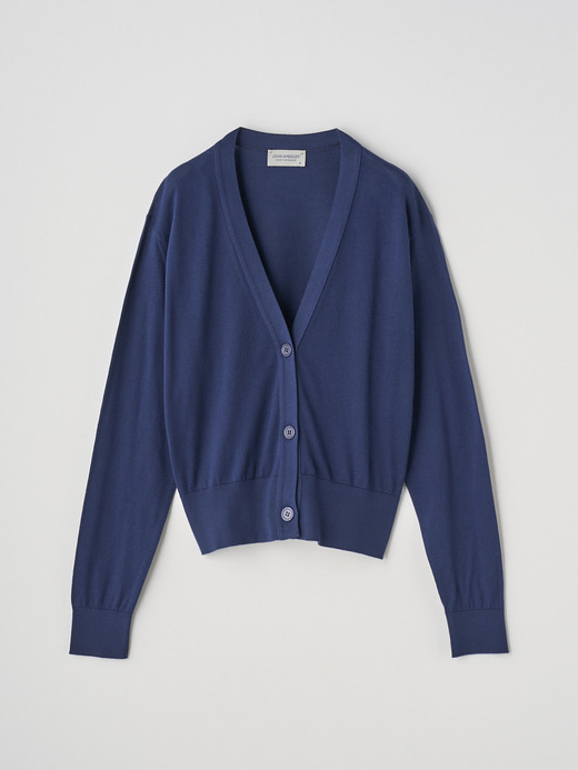 V-neck Long sleeved Croped Cardigan | S4688 | 30G 詳細画像 FRENCH NAVY 1
