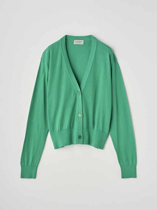 V-neck Long sleeved Croped Cardigan | S4688 | 30G 詳細画像 GREEN FLARE 1