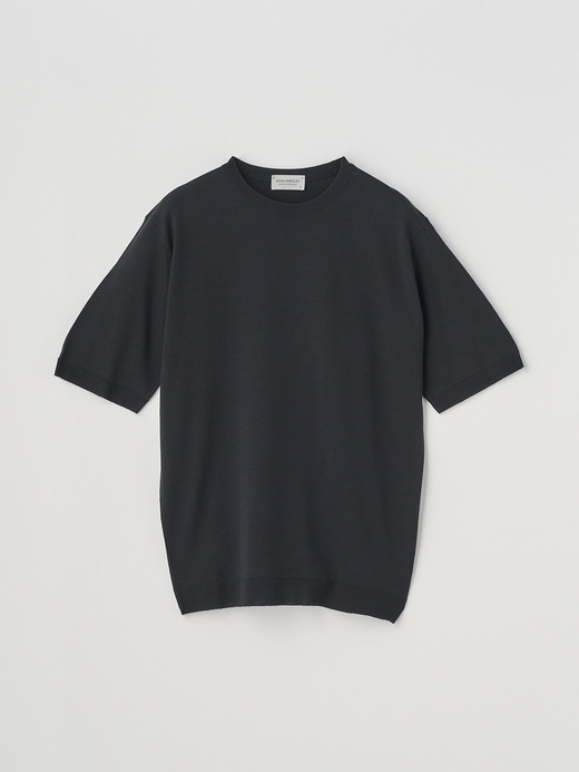 [Merino wool] Crew neck T-shirt | S4701 | 30G 詳細画像 BLACK 2
