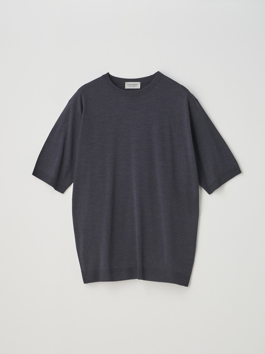 [Merino wool] Crew neck T-shirt | S4701 | 30G 詳細画像 HEPBURN SMOKE 1