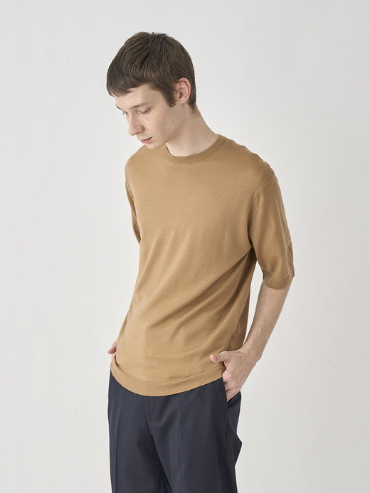[Merino wool] Crew neck T-shirt | S4701 | 30G 詳細画像 NUTMEG 1