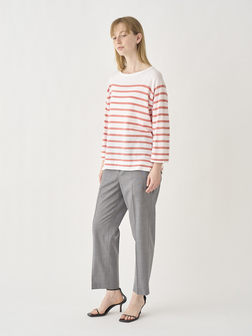 Striped Boat neck 3/4 length sleeved Sweater | SHEA | 30G 詳細画像 NO4(SHEA) 7
