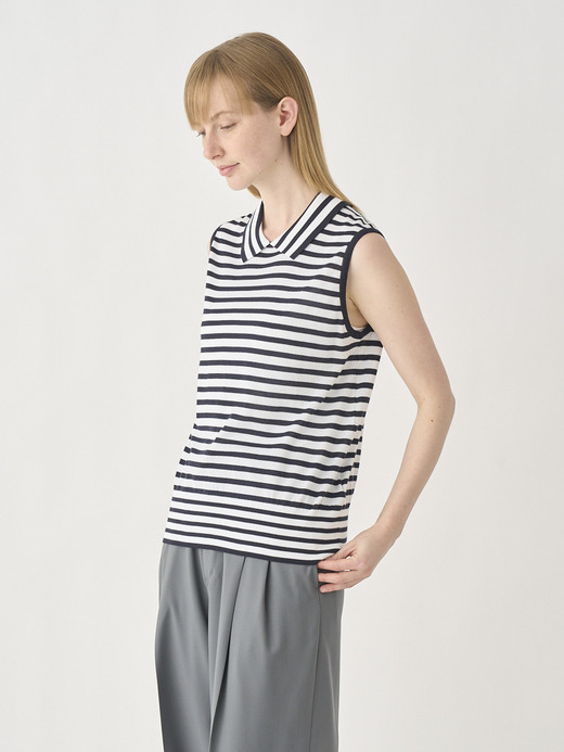 Striped Sleeveless Shirt | SIGRID | 30G 詳細画像 NO4(SIGRID) 1
