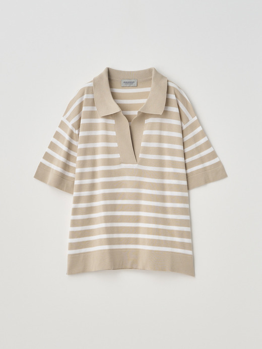 Striped Open welt hem Shirt | SOLA | 30G 詳細画像 NO1(SOLA) 1