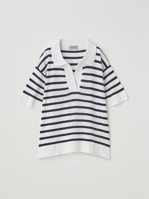 Striped Open welt hem Shirt | SOLA | 30G 詳細画像 NO2(SOLA) 1