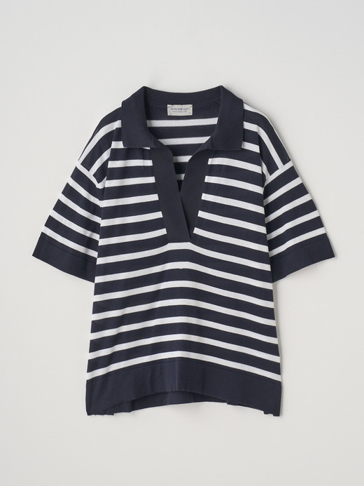 Striped Open welt hem Shirt | SOLA | 30G 詳細画像 NO3(SOLA) 2