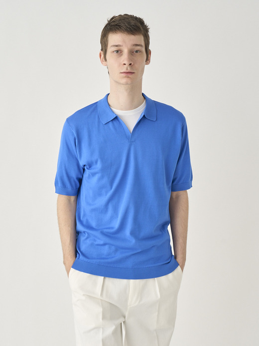 Skipper collar Shirt | SYRES | 30G MODERN FIT 詳細画像 ELECTRIC BLUE 1