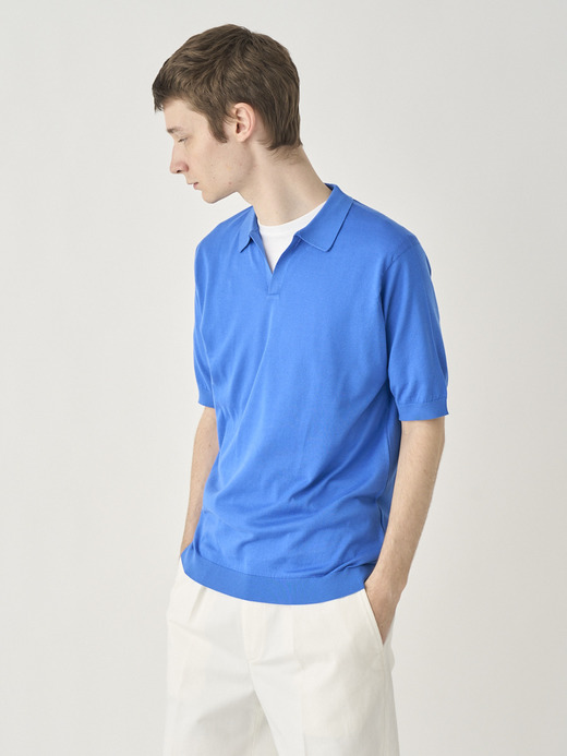 Skipper collar Shirt | SYRES | 30G MODERN FIT 詳細画像 ELECTRIC BLUE 3