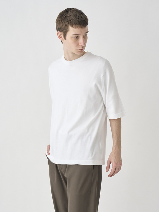 Crew neck Welt hem T-shirt | TINDALL | 24G 詳細画像 WHITE 5