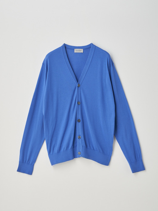 V-neck Long sleeved Cardigan | WISTING | 30G MODERN FIT 詳細画像 ELECTRIC BLUE 2