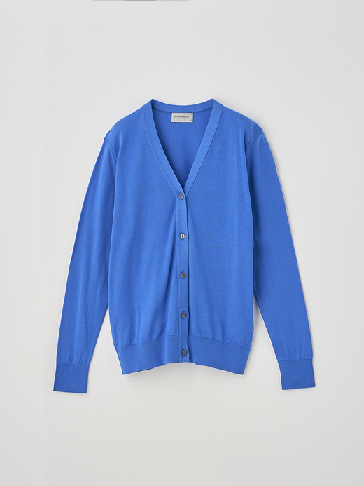 V-neck Long sleeved Cardigan | YASMIN | 30G MODERN FIT 詳細画像 ELECTRIC BLUE 1