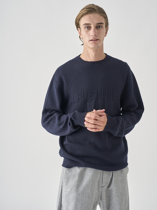JSロゴインターシャ クルーネック長袖ニットプルオーバー | 1784S | 7G EASY FIT 詳細画像 MIDNIGHT 7