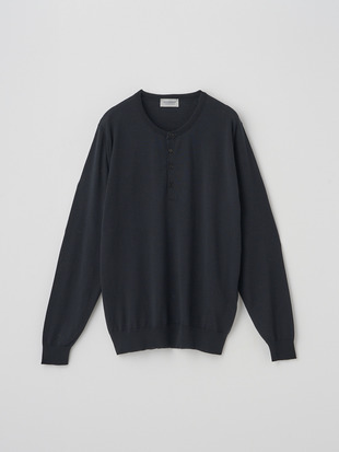 ヘンリーネック長袖ニットプルオーバー | A4786 | 30G MODERN FIT